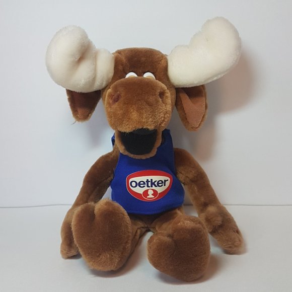 Vintage 1990s DR OETKER Moose Plush Stuffed Animal Promotional Mousse Pudding - Picture 12 of 14